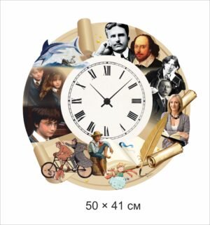 Декоративний стенд для школи у формі годинника