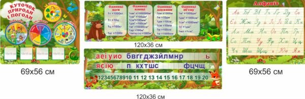 Комплект стендів для початкової школи