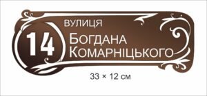 Повнокольорова адресна табличка