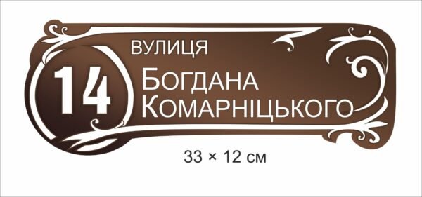 Повнокольорова адресна табличка