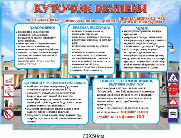 Стенд “Куточок безпеки”