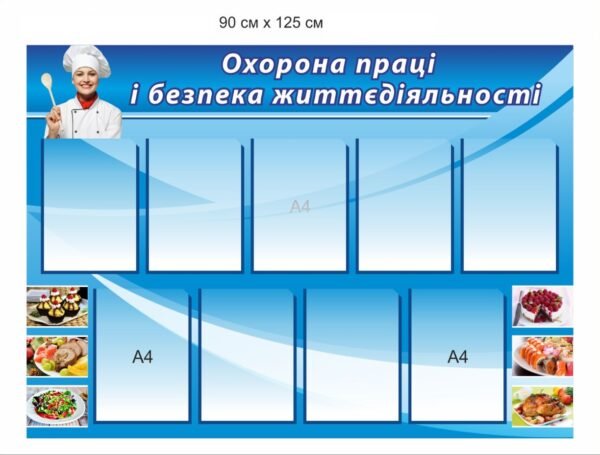 Стенд з охорони праці для кухар-кондитерів