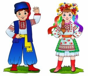 Стенд “Українець та українка в народному вбранні”