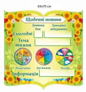 Стенд для оформлення кабінету НУШ “Щоденні новини”