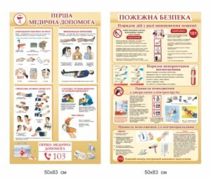 Стенди з пожежної безпеки та першої медичної допомоги