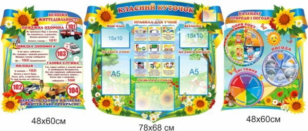 Стенд для оформлення шкільного кабінету “Класний куточок”