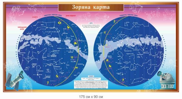 Стенд у кабінет астрономії “Зоряна карта. Сузір’я”