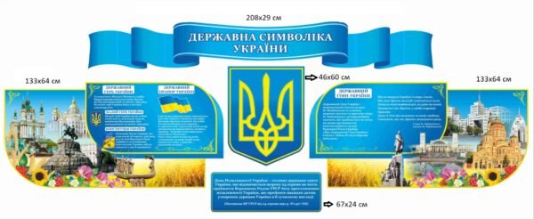 Комплект патріотичних стендів “Державні символи України”