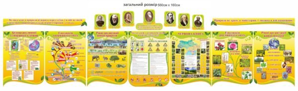 Комплект стендів “Червона книга. Рівні організації живої природи. Еволюція рослинного світу” для оформлення класу біології