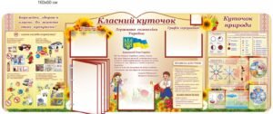 Стенд “Класний куточок” з перекидною системою на 5 кишень А5