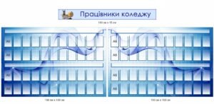 Стенд “Працівники коледжу” з прозорими кишенями А6