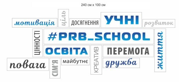 Інтер’єрні наліпки для декору стін в школу