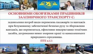 Наліпка для залізничного транспорту “Основні обов’язки працівників”
