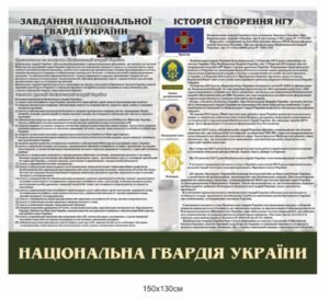Стенд “Завдання НГУ. Історія створення національної гвардії України”