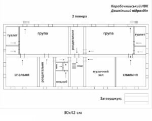 Наклейка “План евакуації зі школи”