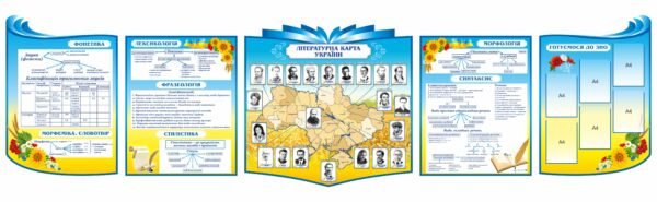 Стенд “Літературна карта України. Фонетика. Синтаксис”
