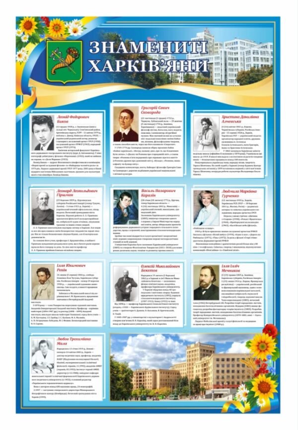 Стенд для музею “Знамениті харків’яни”