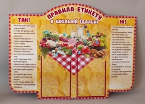 Стенд “Правила етикету в шкільній їдальні”