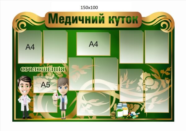 Стенд “Медичний куток” для кабінету медсестри