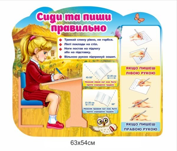 Стенд “Сиди та пиши правильно”