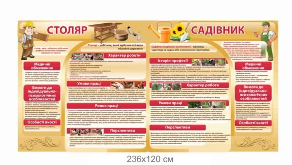 Стенд для столяра та садівника