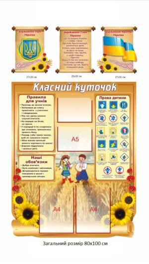 Стенди “Класний куточок з державною символікою”