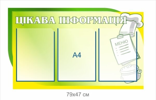 Стенд “Цікава інформація” для їдальні