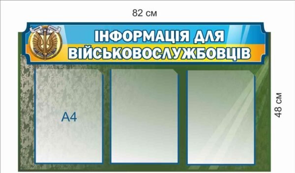 Стенд “Інформація для військовослужбовців”