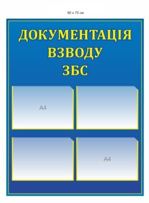 Стенд “Документація взводу ЗБС”