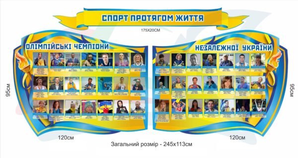 Стенд “Олімпійськи чемпіони незалежної України”