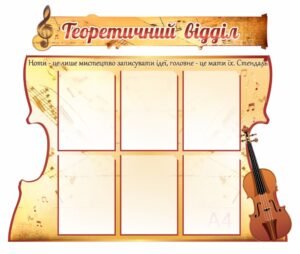 Стенд для теоретичного відділу музичної школи