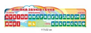 Стенд “Лінійка звуків і букв” НУШ