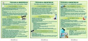 Стенди з безпеки для швейної майстерні