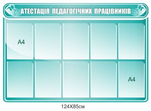 Стенд з атестації педагогічних працівників