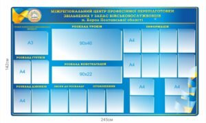 Стенд “Міжрегіональний центр професійної перепідготовки звільнених у запас військовослужбовців”