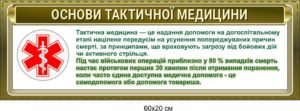 Комплект стендів “Основи тактичної медицини”