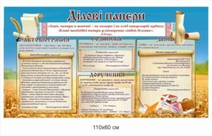 Стенд з української мови “Ділові папери”