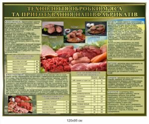 Стенд “Технонологія обробки м’яса”