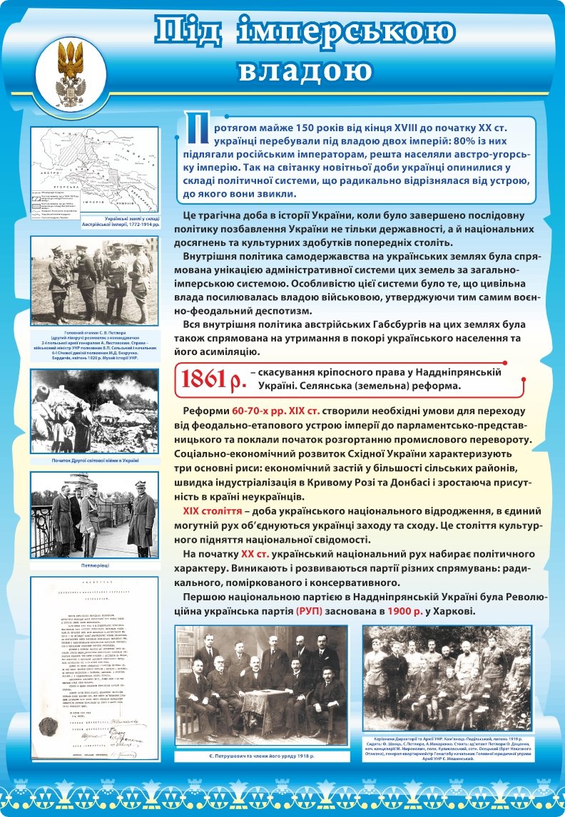 Комплекс стендів з історії України