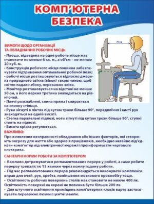 Стенд з безпеки роботою за ПК