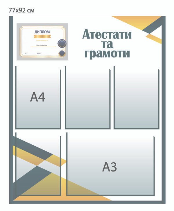 Стенд “Атестати та грамоти”