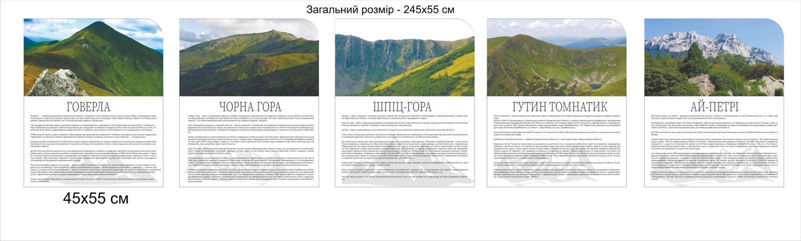 Комплект стендів "Гори України"