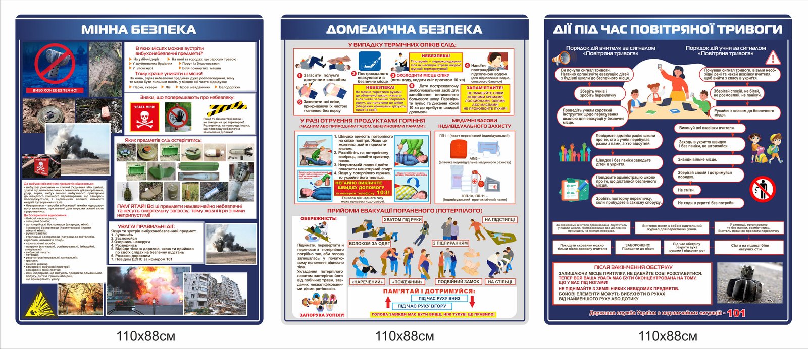 Комплект стендів у кабінет безпеки