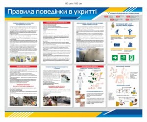 Стенд “Правила поведінки в укритті”
