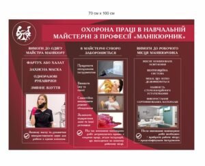 Стенд “Охорона праці манікюрника”