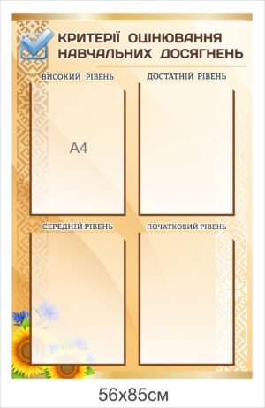 Стенд “Критерії оцінювання навчальних досягнень”