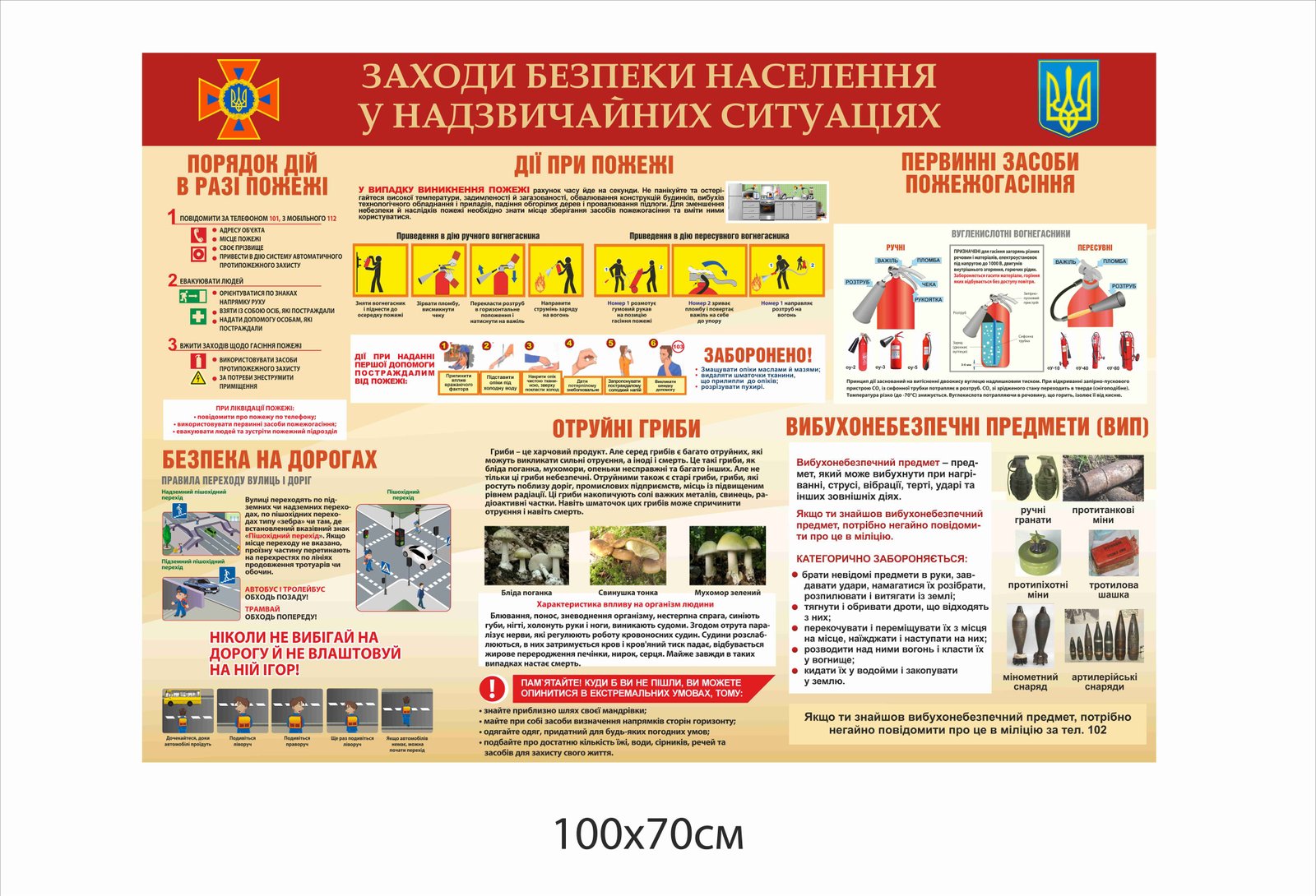 Стенд "Заходи безпеки при надзвичайних ситуціях"