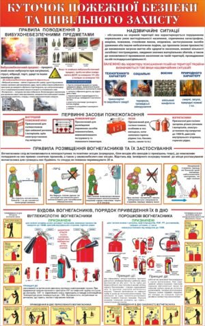 Куточок пожежної безпеки та цивільного захисту