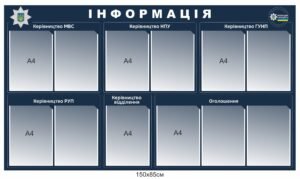 Інформаційний стенд для поліції “Керівництво”