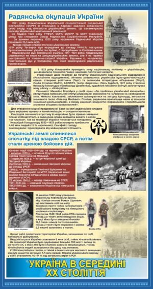 Стенд “Україна в середині 20 століття”